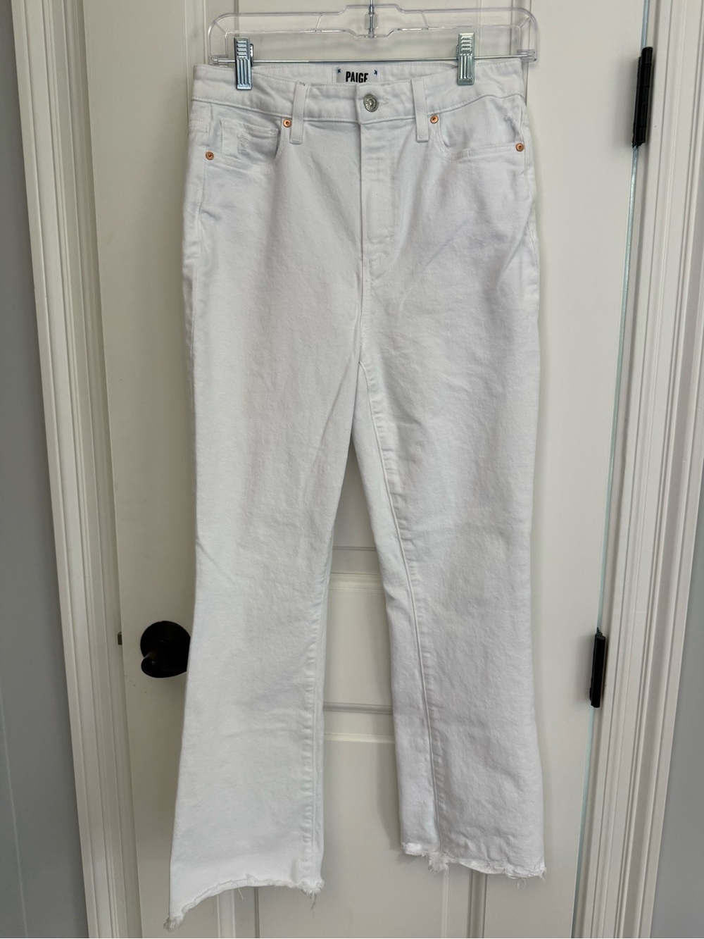 PAIGE White High-Rise Claudine Jeans